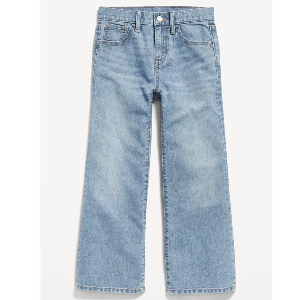 Old Navy Girls High-Waisted Baggy Wide-Leg Jeans - Size 16
